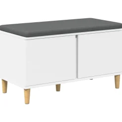 vidaXL Bancos-Banco de entrada 80 x 38 x 46 cm Madera Ingenierizada y Tela