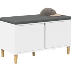 vidaXL Bancos-Banco de entrada 80 x 38 x 46 cm Madera Ingenierizada y Tela