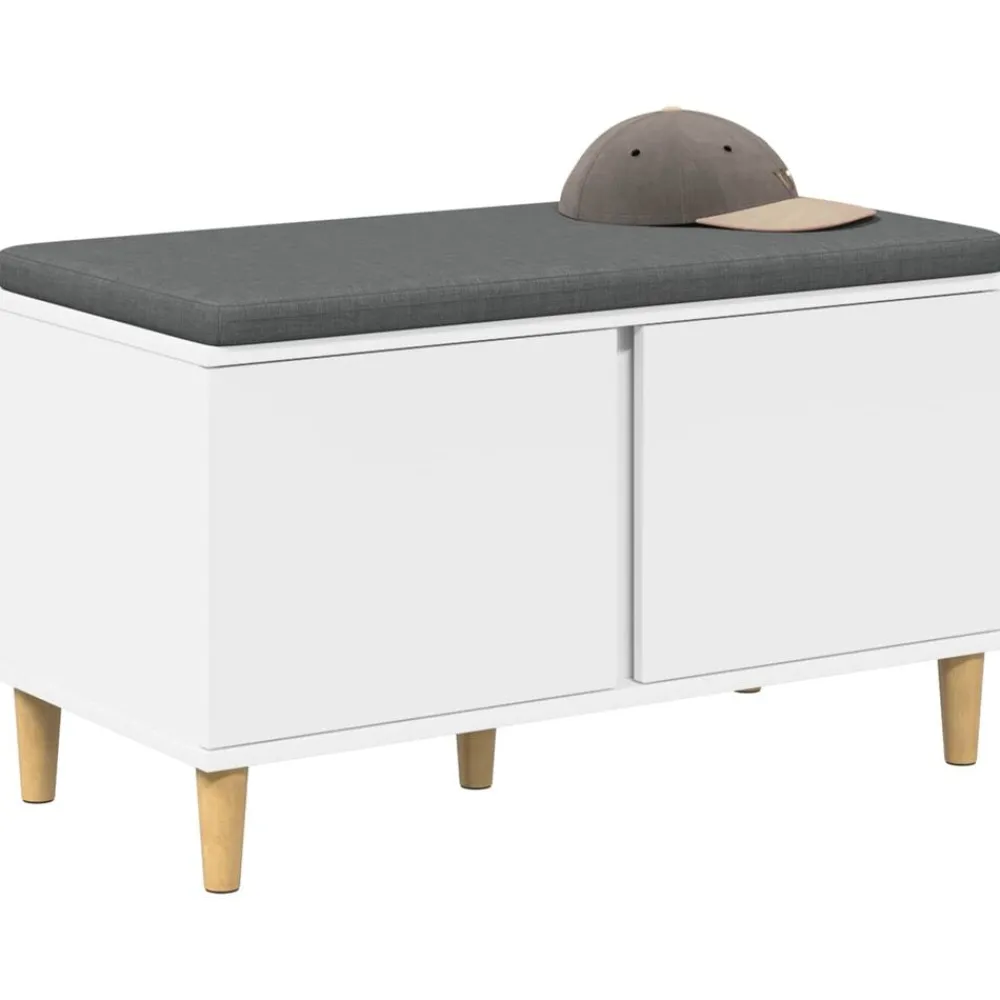 vidaXL Bancos-Banco de entrada 80 x 38 x 46 cm Madera Ingenierizada y Tela