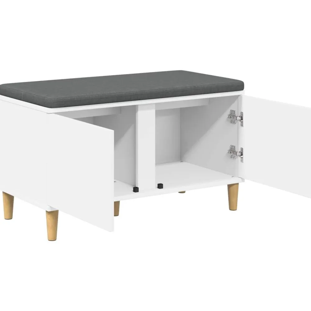 vidaXL Bancos-Banco de entrada 80 x 38 x 46 cm Madera Ingenierizada y Tela