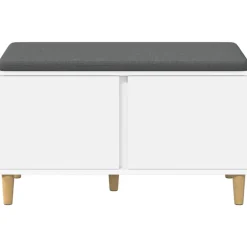 vidaXL Bancos-Banco de entrada 80 x 38 x 46 cm Madera Ingenierizada y Tela