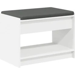 vidaXL Bancos-Banco de entrada 63 x 38 x 45 cm Madera Ingenierizada y Tela