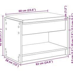 vidaXL Bancos-Banco de entrada 63 x 38 x 45 cm Madera Ingenierizada y Tela