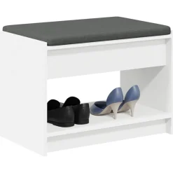 vidaXL Bancos-Banco de entrada 63 x 38 x 45 cm Madera Ingenierizada y Tela