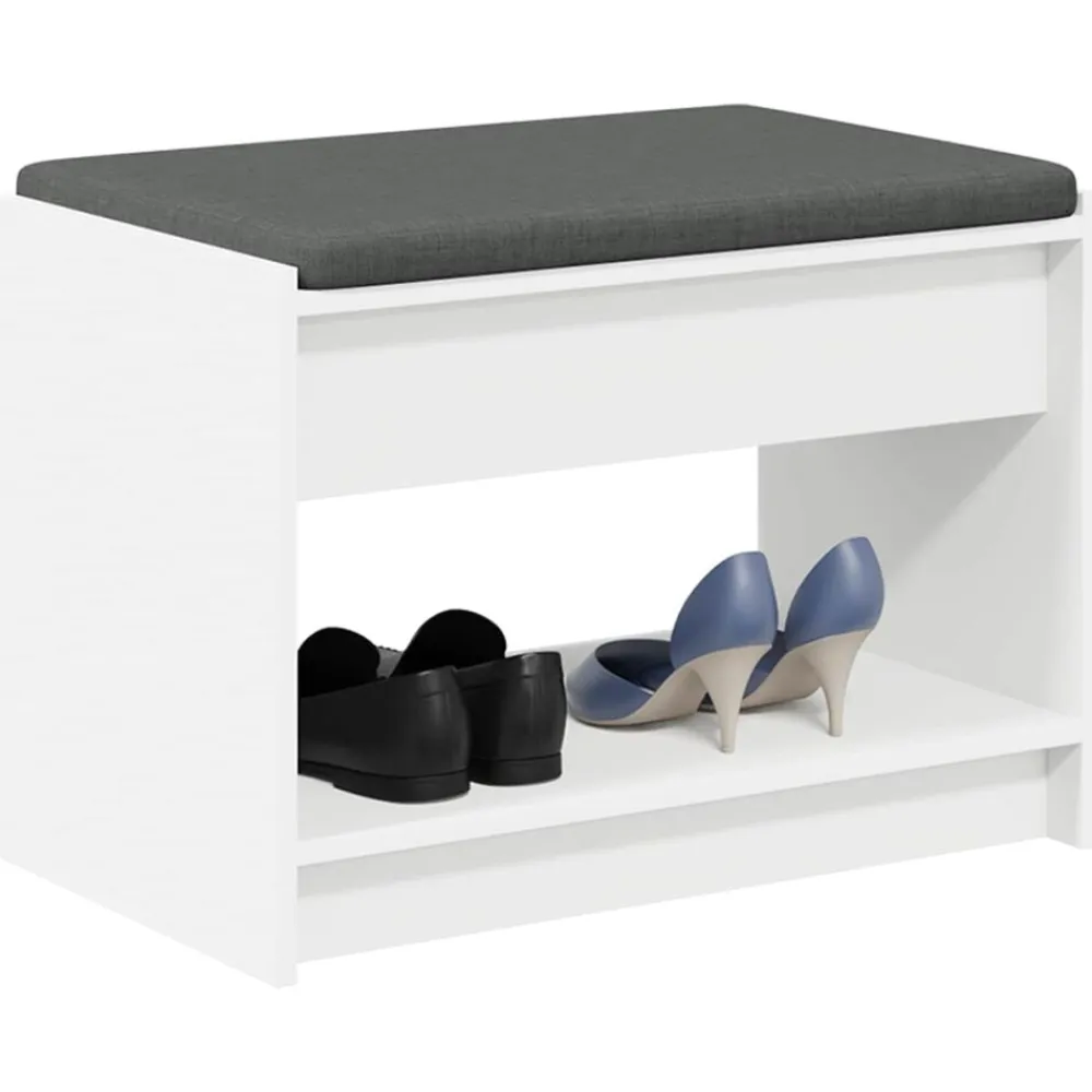 vidaXL Bancos-Banco de entrada 63 x 38 x 45 cm Madera Ingenierizada y Tela
