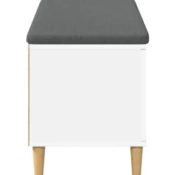 vidaXL Banco de entrada 100 x 38 x 46 cm Madera Ingenierizada y Tela White Online