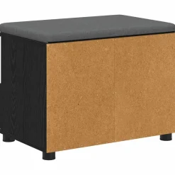 vidaXL Banco de entrada con cojín 60 x 38 x 46 cm Roble negro Best