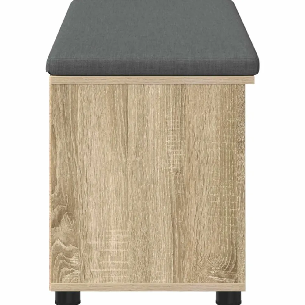 vidaXL Banco de entrada con cojín 100 x 38 x 46 cm Roble Sonoma Online