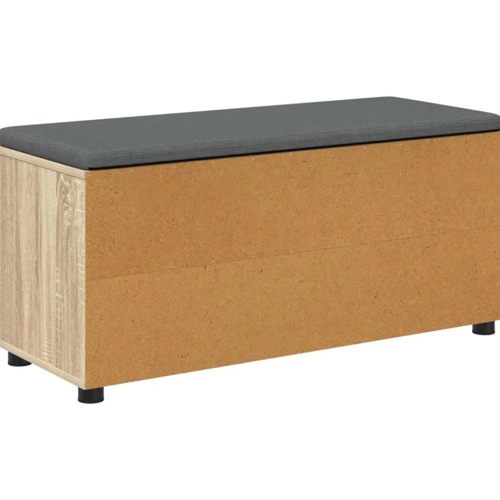 vidaXL Banco de entrada con cojín 100 x 38 x 46 cm Roble Sonoma Online