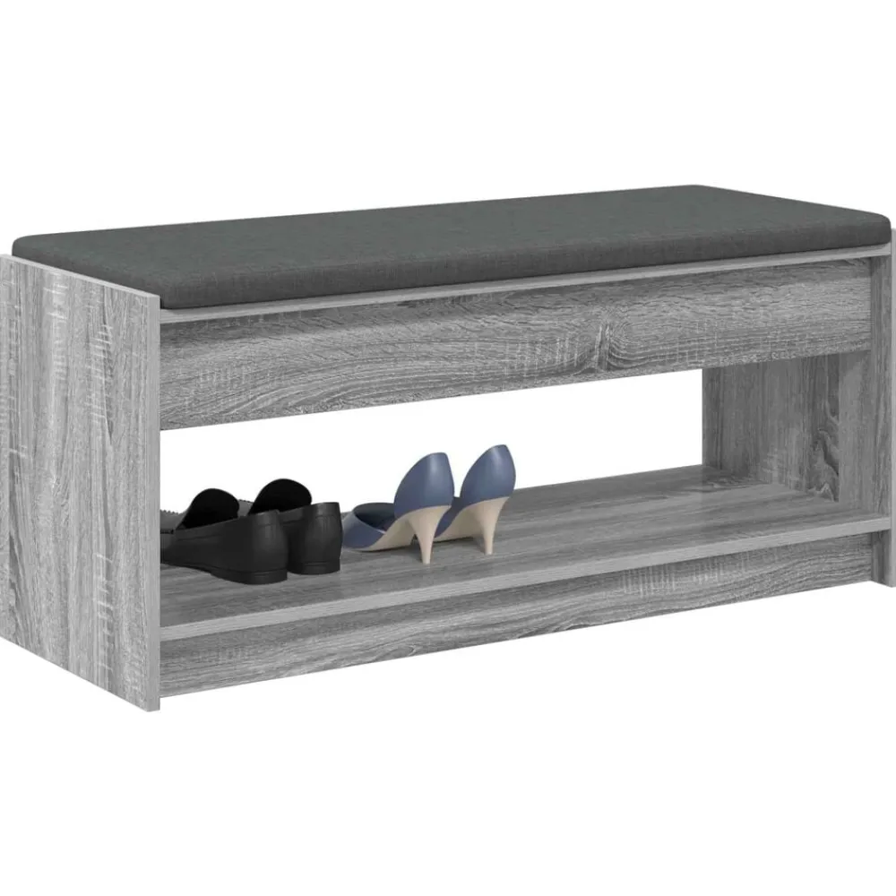 vidaXL Bancos-Banco de entrada con cojín 103 x 38 x 45 cm