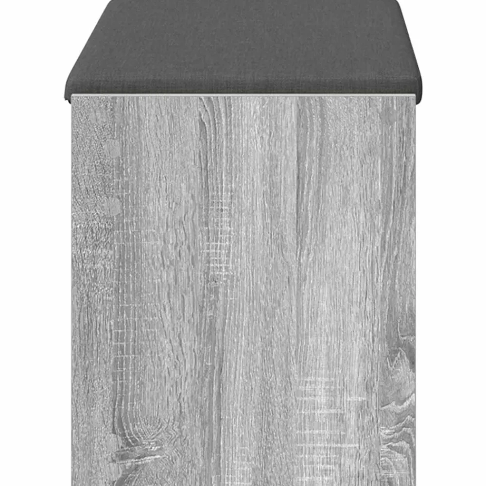 vidaXL Bancos-Banco de entrada con cojín Gris Sonoma 83 x 38 x 45 cm