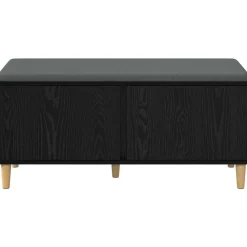 vidaXL Banco de entrada con cojín 100 x 38 x 46 cm Roble negro Sale
