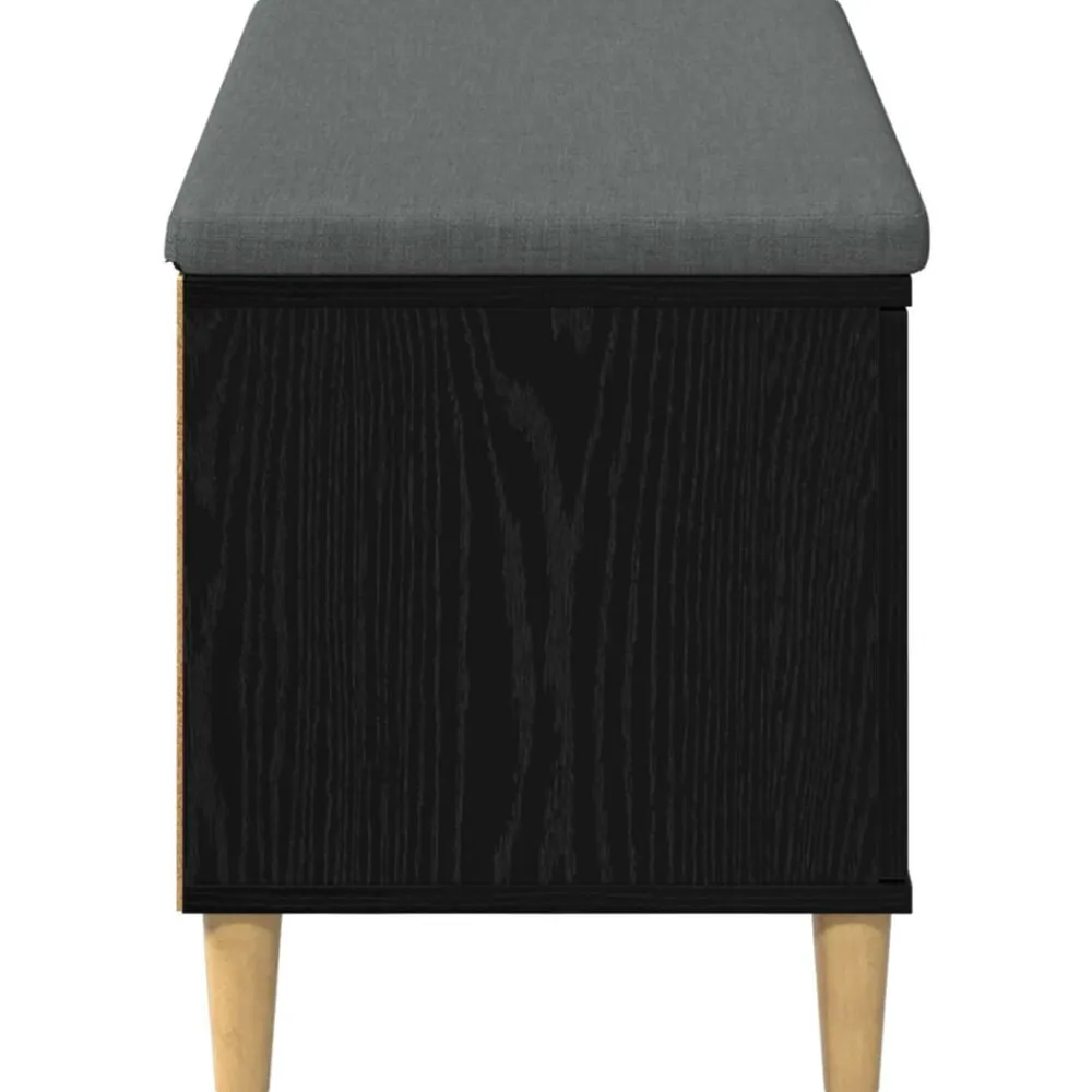 vidaXL Banco de entrada con cojín 100 x 38 x 46 cm Roble negro Sale