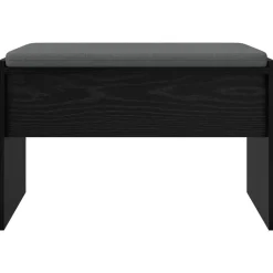 vidaXL Banco de entrada con cojín 63 x 38 x 40 cm Roble negro