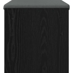 vidaXL Banco de entrada con cojín 63 x 38 x 40 cm Roble negro