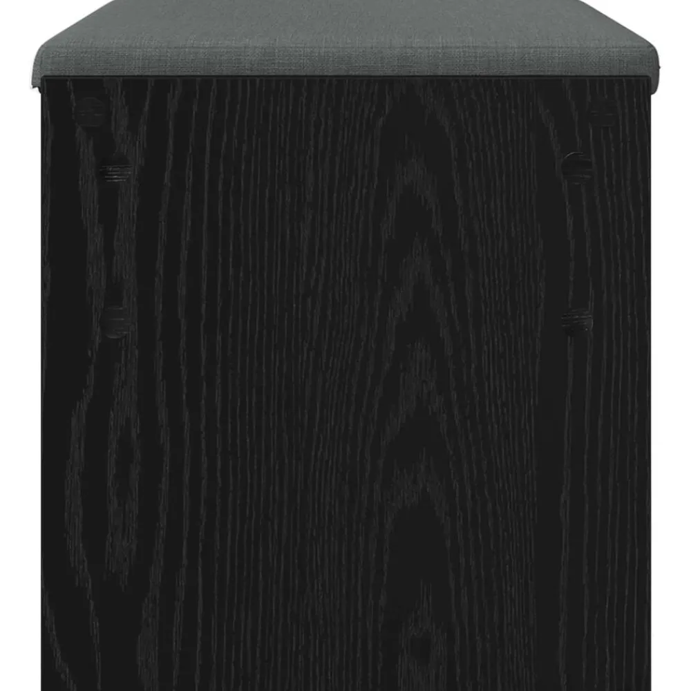 vidaXL Banco de entrada con cojín 63 x 38 x 40 cm Roble negro