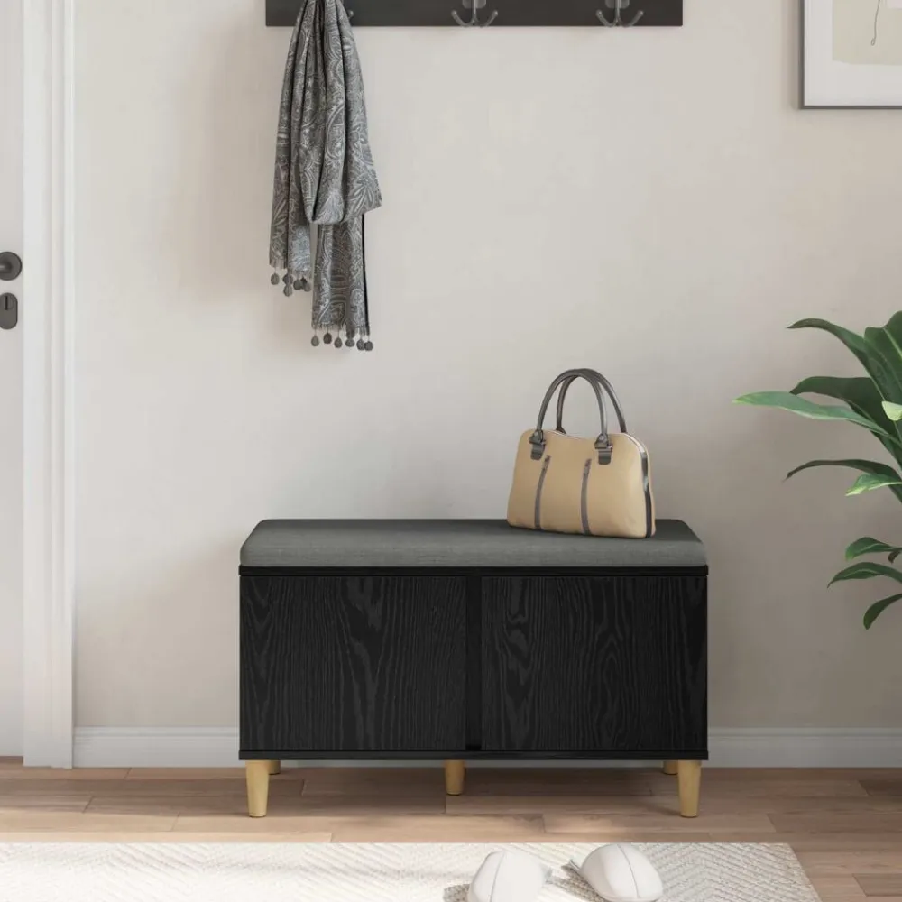 vidaXL Bancos-Banco de entrada con cojín 80 x 38 x 46 cm