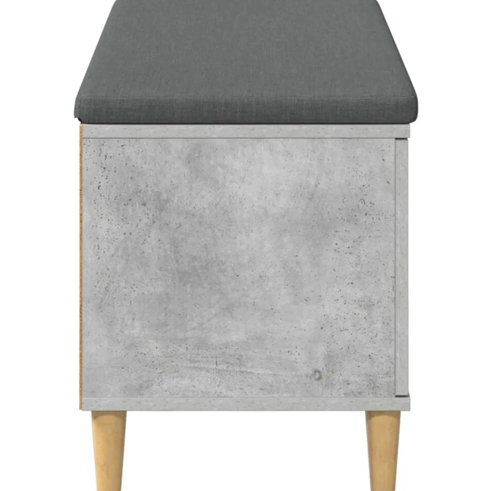 vidaXL Banco de entrada con cojín Gris Concreto 100 x 38 x 46 cm Gris hormigón Clearance