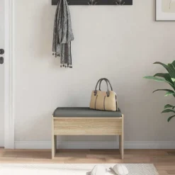 vidaXL Bancos-Banco de entrada con cojín 63 x 38 x 40 cm