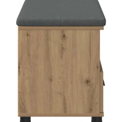 vidaXL Bancos-Banco de entrada con cojín Roble Artesanal 80 x 38 x 46 cm