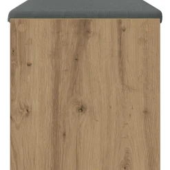 vidaXL Banco de entrada con cojín Roble artesanal 63 x 38 x 40 cm Roble artisan