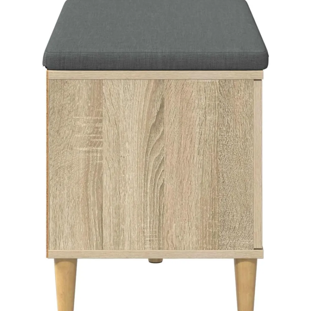vidaXL Banco de entrada con cojín 80 x 38 x 46 cm Roble Sonoma New