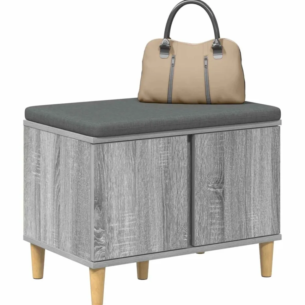 vidaXL Bancos-Banco de entrada con cojín 60 x 38 x 46 cm