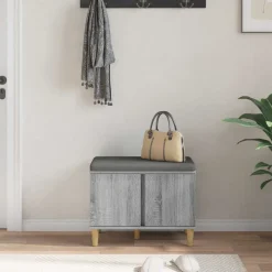 vidaXL Bancos-Banco de entrada con cojín 60 x 38 x 46 cm