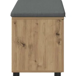 vidaXL Banco de entrada con cojín Roble Artesanal 80 x 38 x 46 cm Roble artisan New