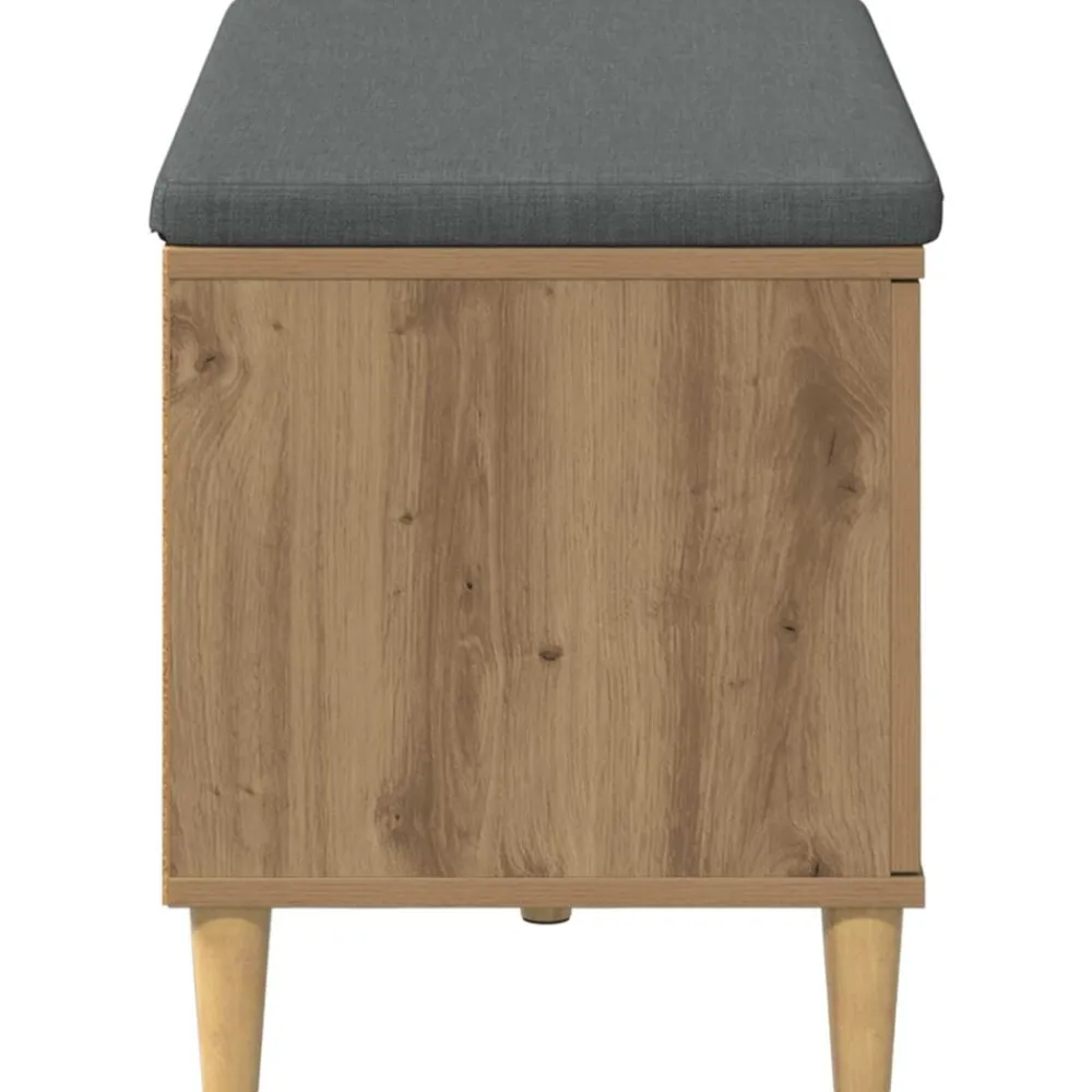 vidaXL Banco de entrada con cojín Roble Artesanal 80 x 38 x 46 cm Roble artisan Clearance