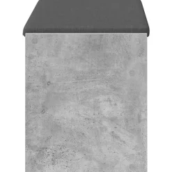 vidaXL Bancos-Banco de entrada con cojín Gris Concreto 83 x 38 x 45 cm