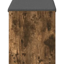 vidaXL Banco de entrada con cojín Roble Ahumado 63 x 38 x 45 cm Sale