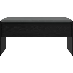 vidaXL Banco de entrada con cojín 83 x 38 x 40 cm Roble negro Outlet