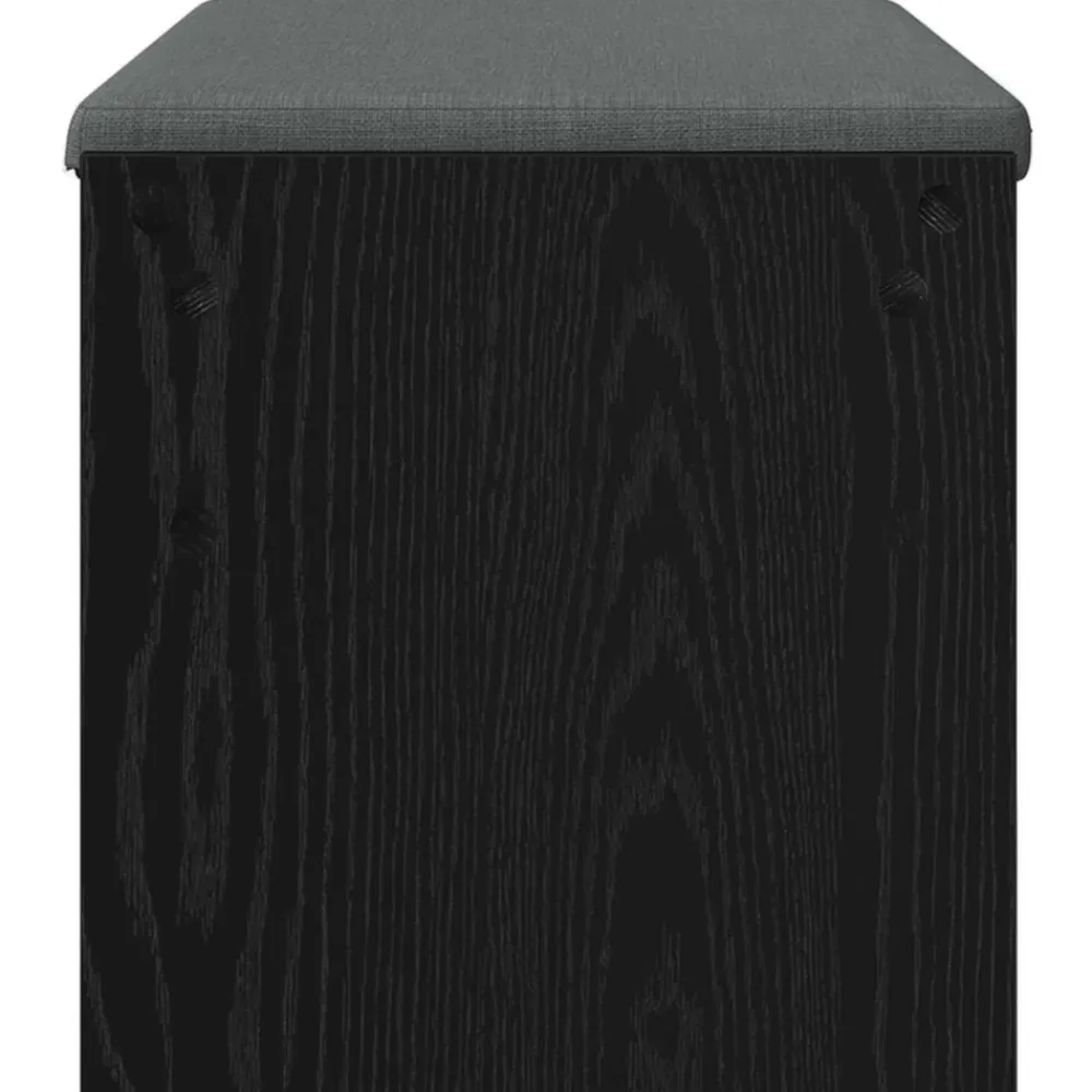 vidaXL Banco de entrada con cojín 83 x 38 x 40 cm Roble negro Outlet