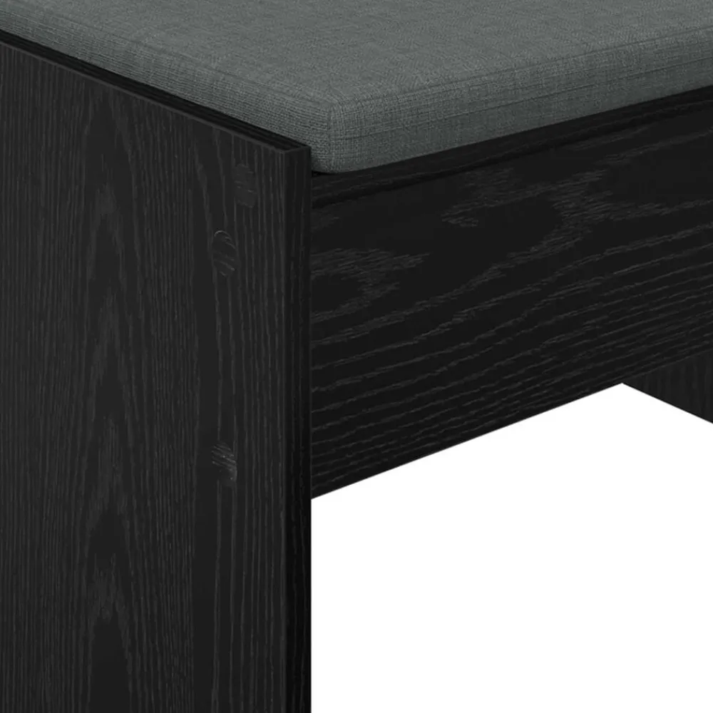 vidaXL Banco de entrada con cojín 83 x 38 x 40 cm Roble negro Outlet