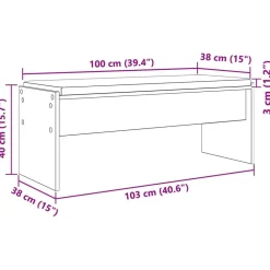 vidaXL Bancos-Banco de entrada con cojín Madera vieja 103 x 38 x 40 cm