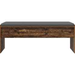 vidaXL Bancos-Banco de entrada con cojín Madera vieja 103 x 38 x 40 cm