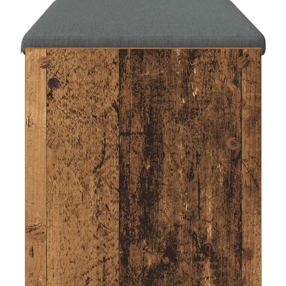 vidaXL Bancos-Banco de entrada con cojín Madera vieja 103 x 38 x 40 cm