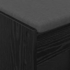 vidaXL Bancos-Banco de entrada con cojín Roble Negro 83 x 38 x 45 cm