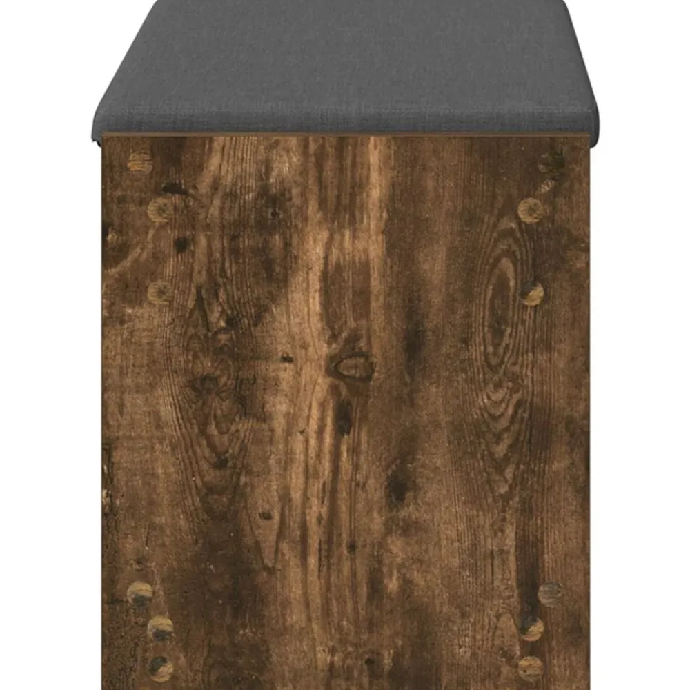 vidaXL Banco de entrada con cojín Roble Ahumado 83 x 38 x 45 cm Clearance