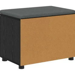 vidaXL Banco de entrada con cojín 60 x 38 x 46 cm Roble negro Best