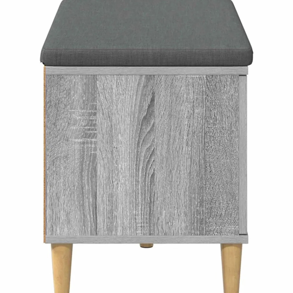 vidaXL Banco de entrada con cojín 80 x 38 x 46 cm Gris sonoma Outlet