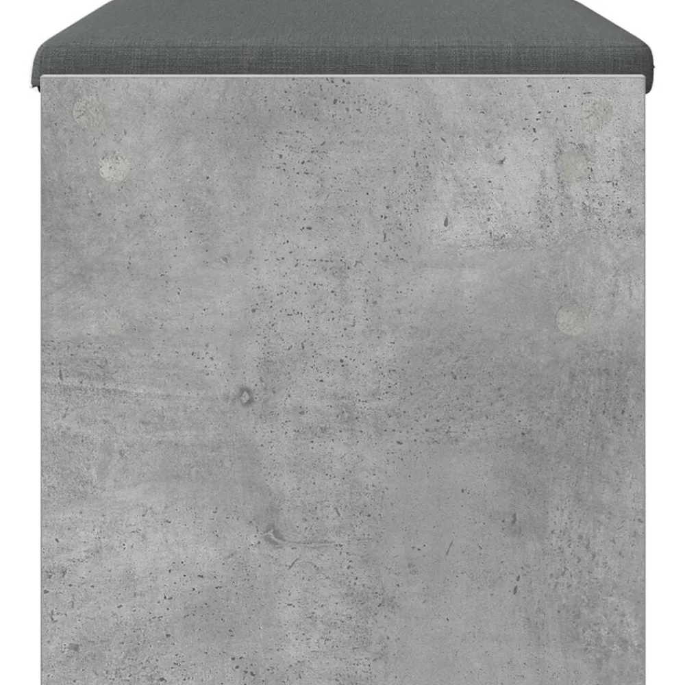 vidaXL Banco de entrada con cojín Gris Concreto 63 x 38 x 40 cm Gris hormigón Discount