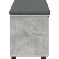 vidaXL Banco de entrada con cojín Gris Concreto 100 x 38 x 46 cm Gris hormigón Hot