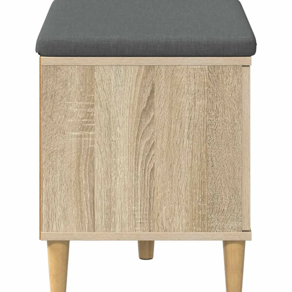 vidaXL Banco de entrada con cojín 60 x 38 x 46 cm Roble Sonoma Hot