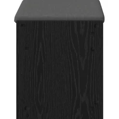 vidaXL Banco de entrada con cojín Roble Negro 63 x 38 x 45 cm Sale