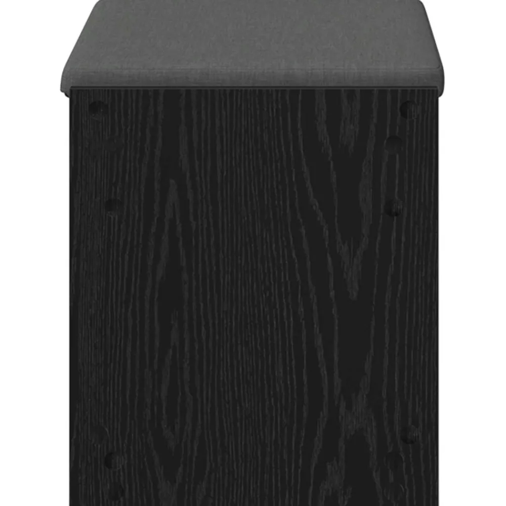 vidaXL Banco de entrada con cojín Roble Negro 63 x 38 x 45 cm Sale