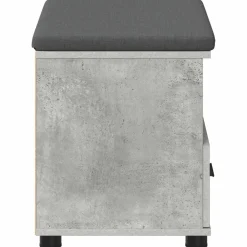 vidaXL Banco de entrada con cojín Gris Concreto 60 x 38 x 46 cm Gris hormig&oacute;n Sale