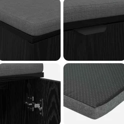 vidaXL Bancos-Banco de entrada con cojín 80 x 38 x 46 cm