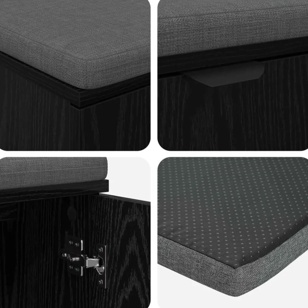 vidaXL Bancos-Banco de entrada con cojín 80 x 38 x 46 cm